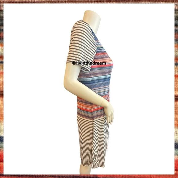 NWT David Cline V-Neck Short Sleeve T-Shirt Dress SZ Small Stripe $119 - Picture 8 of 14